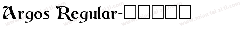 Argos Regular字体转换